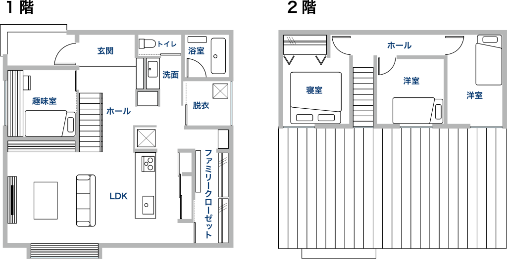 二階建て平屋とは｜二階建て平屋の間取り実例、メリット・デメリットを紹介